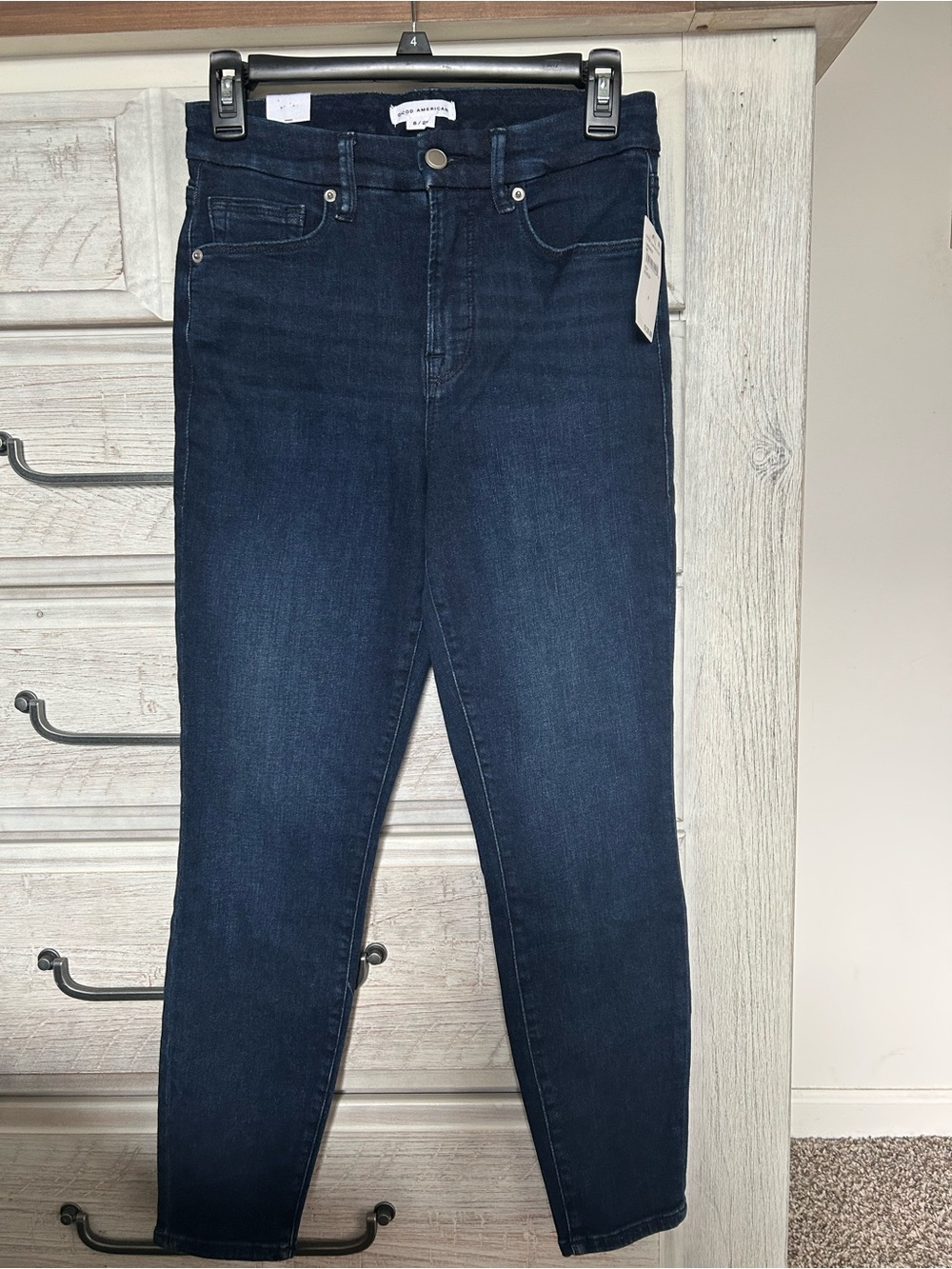 NWT Good American Skinny Jeans in Dark Indigo 8/29 Petite